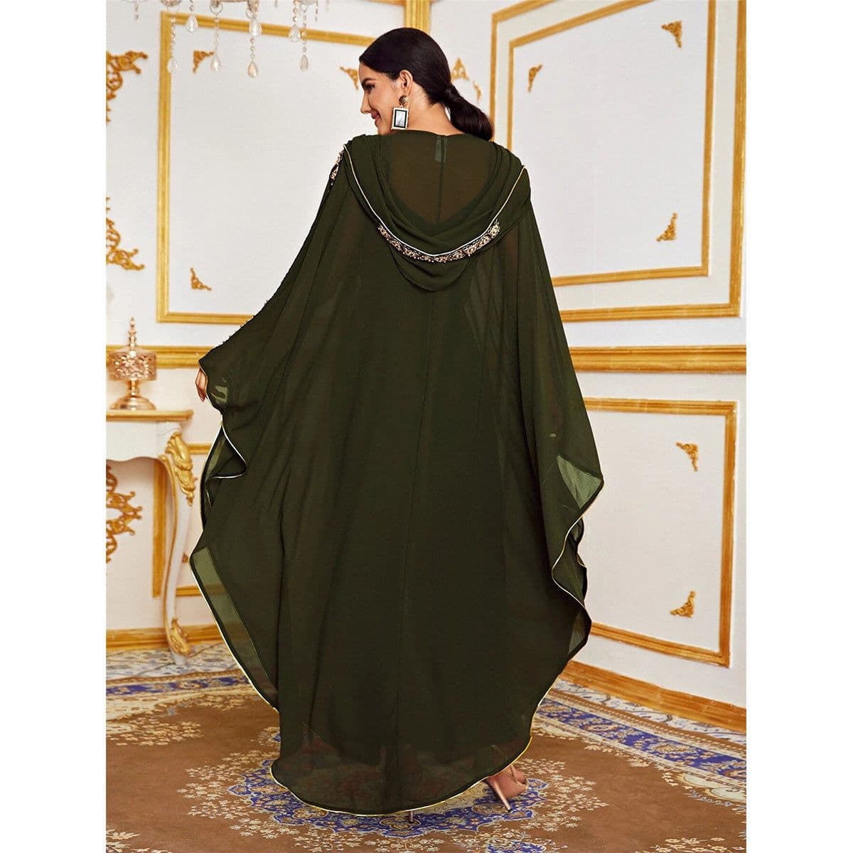 image-New Fashion Elegant Loose Muslim Robe Dress