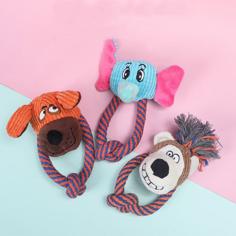 image-Pet Supplies Dog Cotton Rope Toys Sound Grinding Teeth Cleaning Toys
