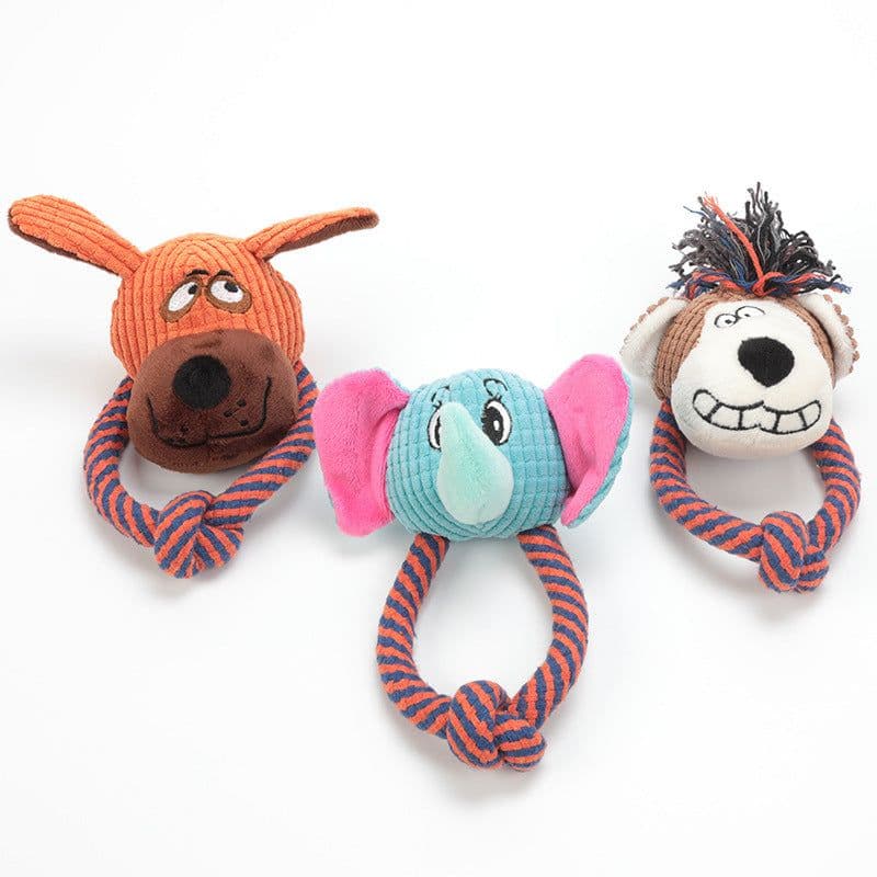 image-Pet Supplies Dog Cotton Rope Toys Sound Grinding Teeth Cleaning Toys