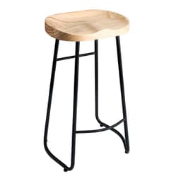 image-Wrought Iron Bar Stool Bar Stool Solid Wood High Stool Bar Chair