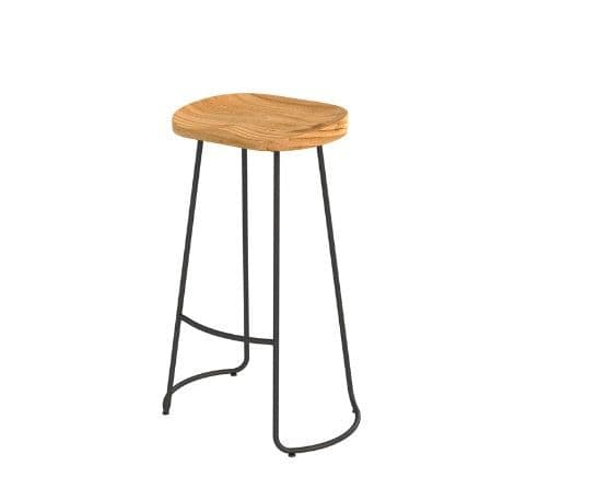 image-Wrought Iron Bar Stool Bar Stool Solid Wood High Stool Bar Chair