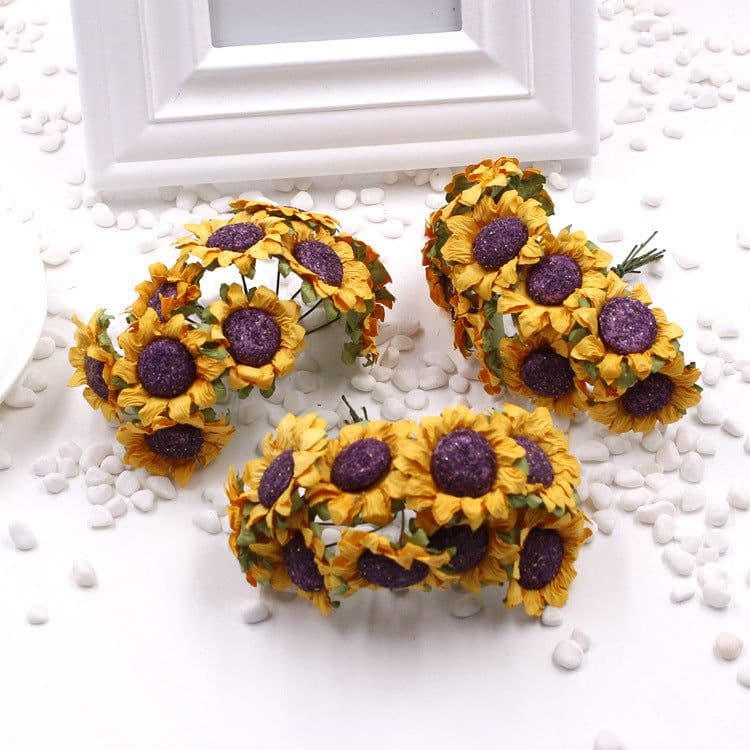 image-SUNFLOWER Diy Garland Accessories Wedding Candies Box Accessories Small Sunflower Bouquet