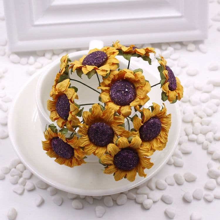 image-SUNFLOWER Diy Garland Accessories Wedding Candies Box Accessories Small Sunflower Bouquet