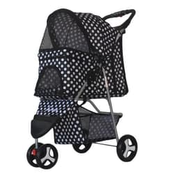 image-Lightweight Folding Pet Trolley Dogs And Cats Dog Out Stroller Three-wheeled Pet Stroller Dog Out Stroller Supplies