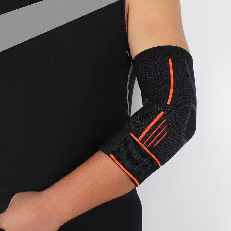 image-Sports Elbow Guard Outdoor Sports Pressure Lengthened Arm Protector Wicking Breathable Straps Knitted Elbow Pads Sets Sports Elbow Guard