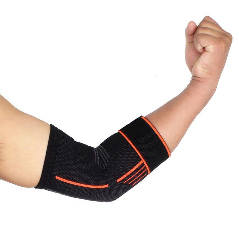 image-Sports Elbow Guard Outdoor Sports Pressure Lengthened Arm Protector Wicking Breathable Straps Knitted Elbow Pads Sets Sports Elbow Guard