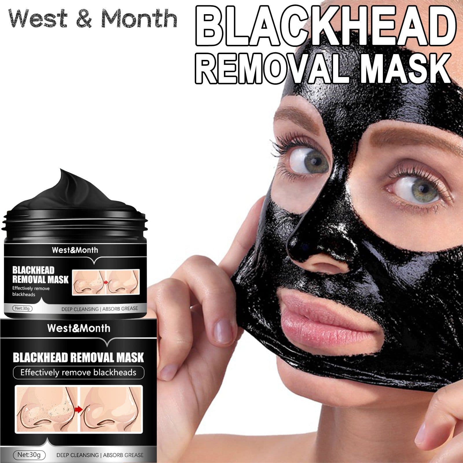 image-Bamboo Charcoal Blackhead Suction Mask Cleaning Tear And Pull Nose Mask Blackhead Suction Acne