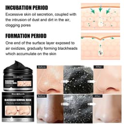 image-Bamboo Charcoal Blackhead Suction Mask Cleaning Tear And Pull Nose Mask Blackhead Suction Acne