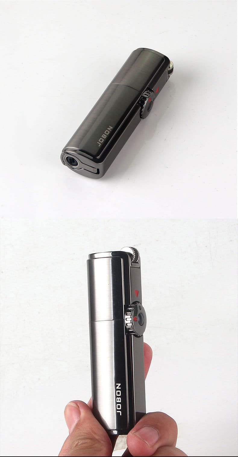 image-ZB307 Three Straight Cigar Moxa Stick Straight Gas Lighters Miniature Welding Gun With Cigar Hole