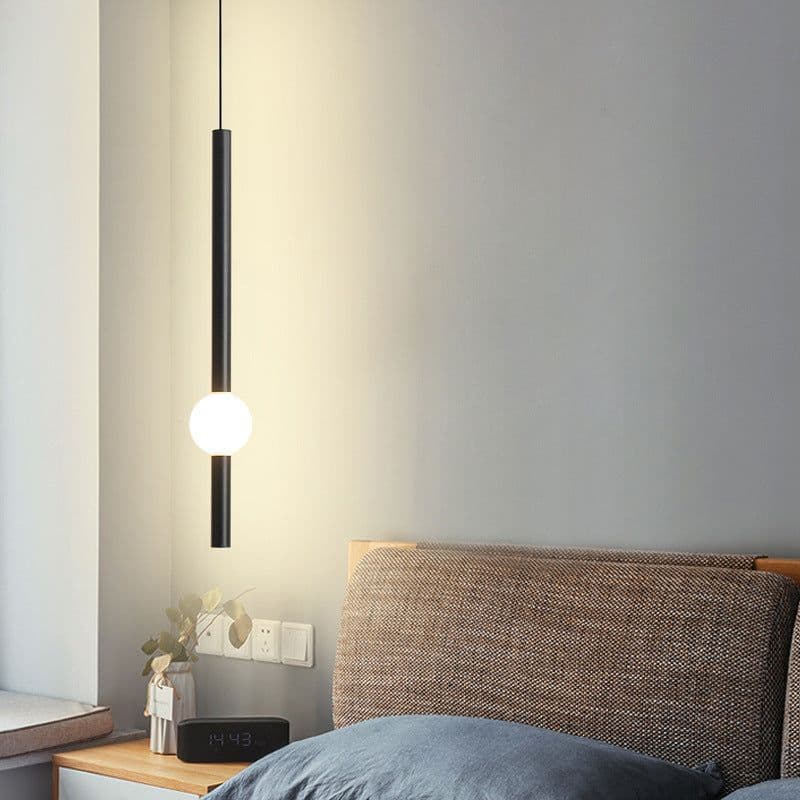 image-Minimalist Bedroom Bedside Chandelier Nordic Minimalist Modern Bedside Table Hanging Line Lamp LED Creative Atmosphere Lamps