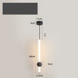 image-Minimalist Bedroom Bedside Chandelier Nordic Minimalist Modern Bedside Table Hanging Line Lamp LED Creative Atmosphere Lamps