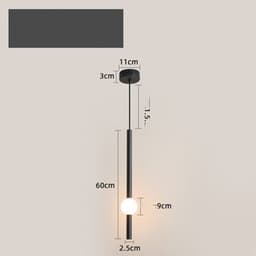 image-Minimalist Bedroom Bedside Chandelier Nordic Minimalist Modern Bedside Table Hanging Line Lamp LED Creative Atmosphere Lamps
