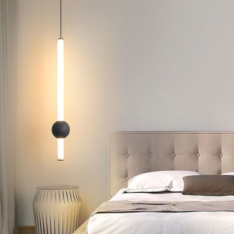 image-Minimalist Bedroom Bedside Chandelier Nordic Minimalist Modern Bedside Table Hanging Line Lamp LED Creative Atmosphere Lamps