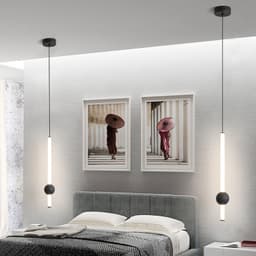 image-Minimalist Bedroom Bedside Chandelier Nordic Minimalist Modern Bedside Table Hanging Line Lamp LED Creative Atmosphere Lamps