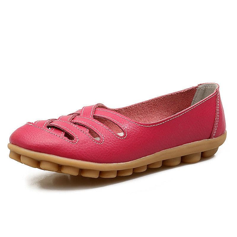 image-Women's Casual Hollow Flat Non-Slip Nurse Shoes