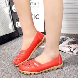 image-Women's Casual Hollow Flat Non-Slip Nurse Shoes