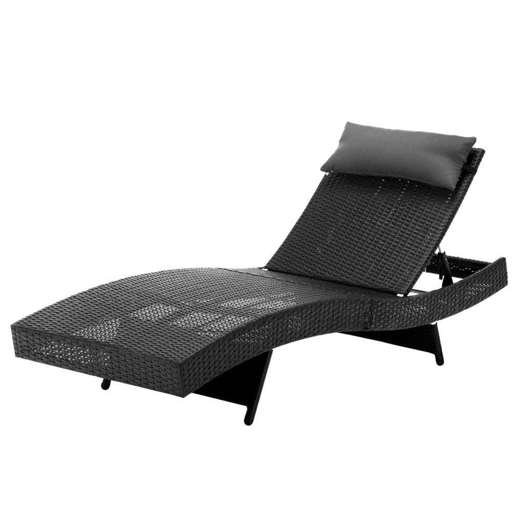 image-Outdoor Swimming Pool Hot Spring Bath Courtyard Leisure Rattan Deck Chair