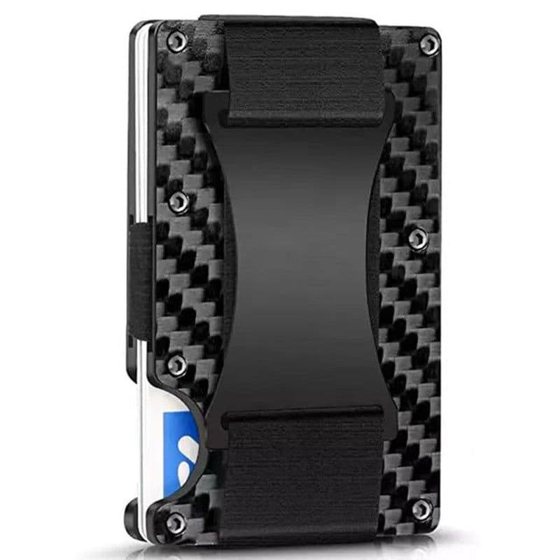 image-New Metal Card Bag Carbon Fiber Wallet Wallet RFID Anti-theft Swiping Blocking Technology