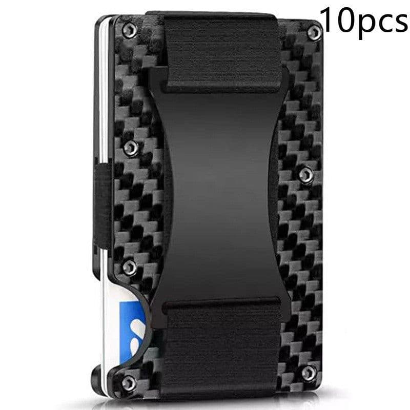 image-New Metal Card Bag Carbon Fiber Wallet Wallet RFID Anti-theft Swiping Blocking Technology