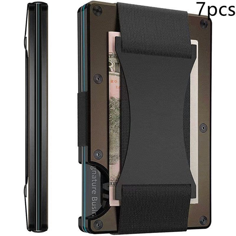 image-New Metal Card Bag Carbon Fiber Wallet Wallet RFID Anti-theft Swiping Blocking Technology