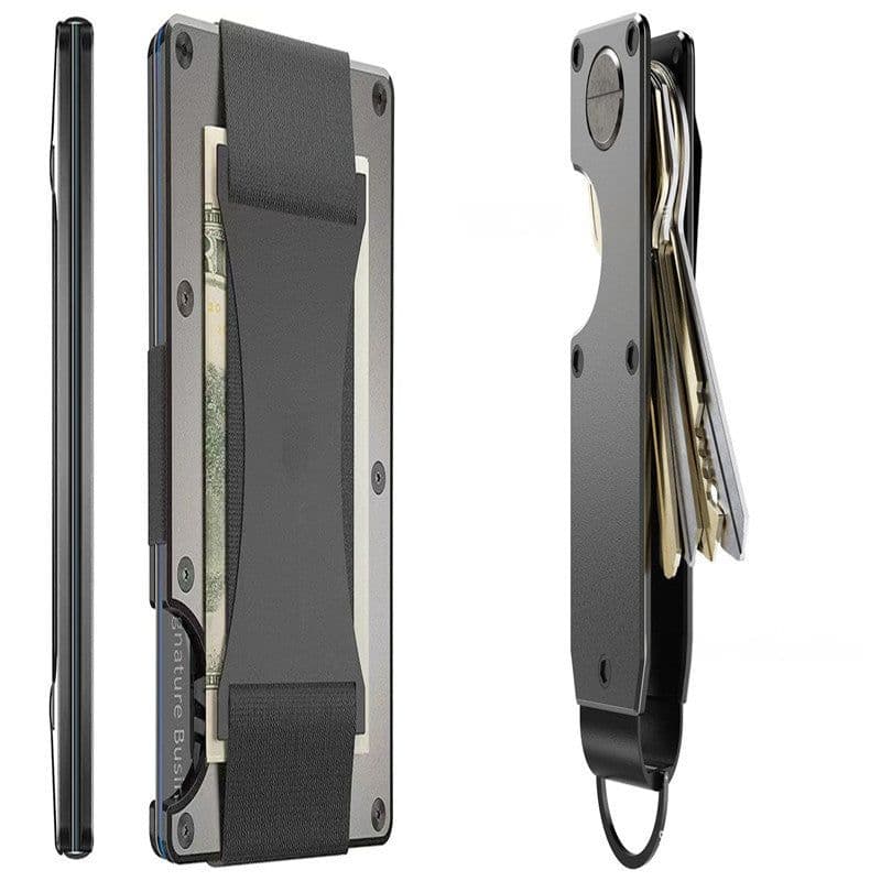 image-New Metal Card Bag Carbon Fiber Wallet Wallet RFID Anti-theft Swiping Blocking Technology