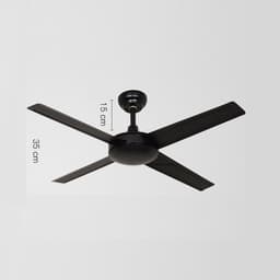 image-Black American Retro Commercial Engineering Ceiling Fan Mute Fan