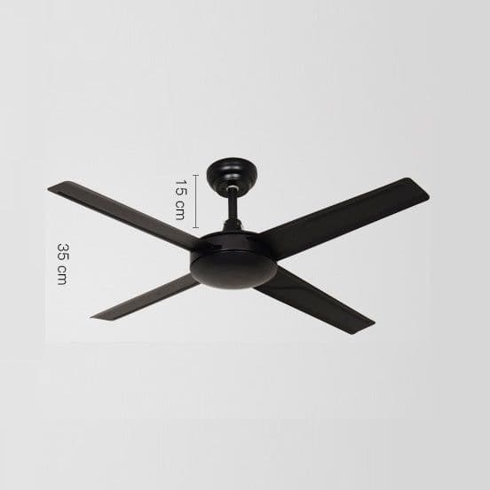 image-Black American Retro Commercial Engineering Ceiling Fan Mute Fan