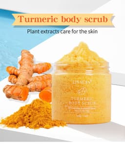 image-Turmeric Facial Scrub 220g Softening Cutin Reduces Dull And Tender Skin Body Care Facial Scrub
