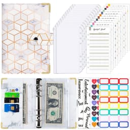 image-A6 Loose Spiral Notebook Budget Book Color Picture Printing Notebook Book Leather PU Journal Book Loose-leaf Binder Journal Book