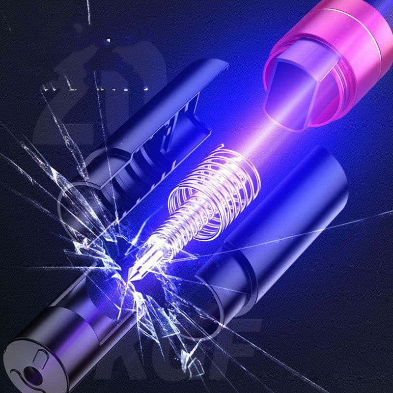 image-Tungsten Steel Head Car Window Breaking Machine Portable Emergency Alloy Tool Cutter Escape Safety Hammer