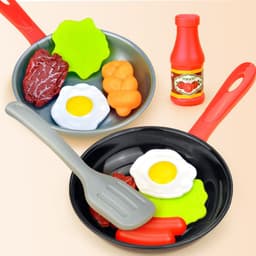 image-Children Play House Pan Spatula Steak Kitchen Toy Set