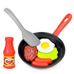 image-Children Play House Pan Spatula Steak Kitchen Toy Set