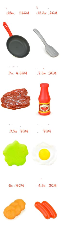 image-Children Play House Pan Spatula Steak Kitchen Toy Set