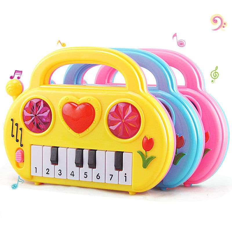 image-Cartoon Heart-shaped Electronic Keyboard Early Education Educational Toys