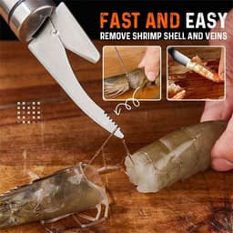 image-Multifunctional Stainless Steel Shrimp Remover Shrimp Line Fish Maw Knife Fish Cutter Scissories Fish Scale Remover Kitchen Gadget Accessories Tools Creative Kitchen Tools