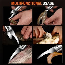 image-Multifunctional Stainless Steel Shrimp Remover Shrimp Line Fish Maw Knife Fish Cutter Scissories Fish Scale Remover Kitchen Gadget Accessories Tools Creative Kitchen Tools