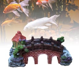 image-Fish Tank Aquarium Landscape Rockery Fake Bridge Landscaping Decoration Package Fish Globe Decorative Simulation Bridge Rockery Stone