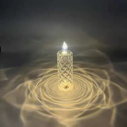 image-Rose Pattern Refraction Led Electronic Candle Light