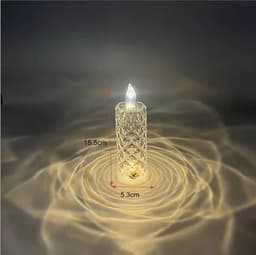image-Rose Pattern Refraction Led Electronic Candle Light