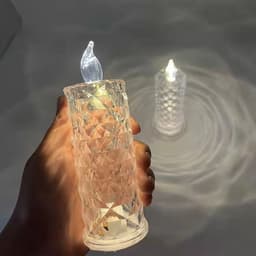 image-Rose Pattern Refraction Led Electronic Candle Light