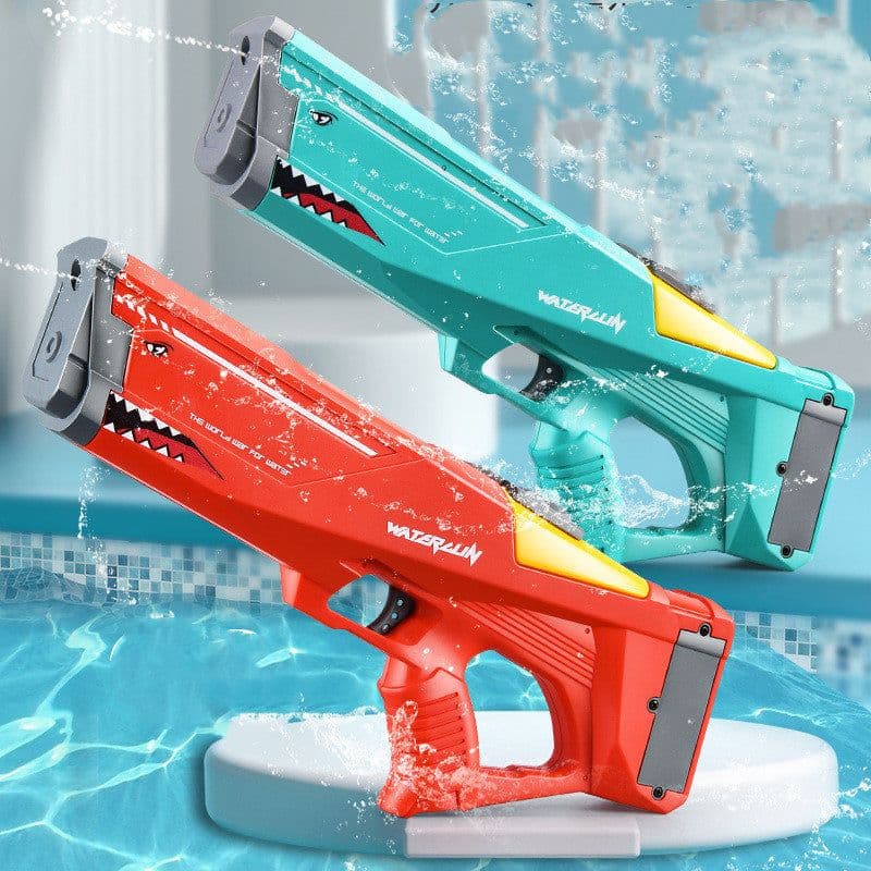 image-Automatic Electric Water Gun Toys Shark High Pressure Outdoor Summer Beach Toy Kids Adult Water Fight Pool Party Water Toy