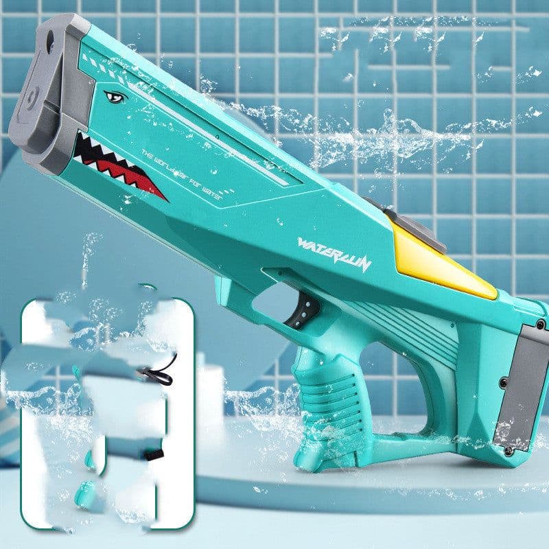 image-Automatic Electric Water Gun Toys Shark High Pressure Outdoor Summer Beach Toy Kids Adult Water Fight Pool Party Water Toy