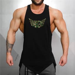 image-Camouflage Wings Muscle Men Sports Fitness Vest Casual Loose