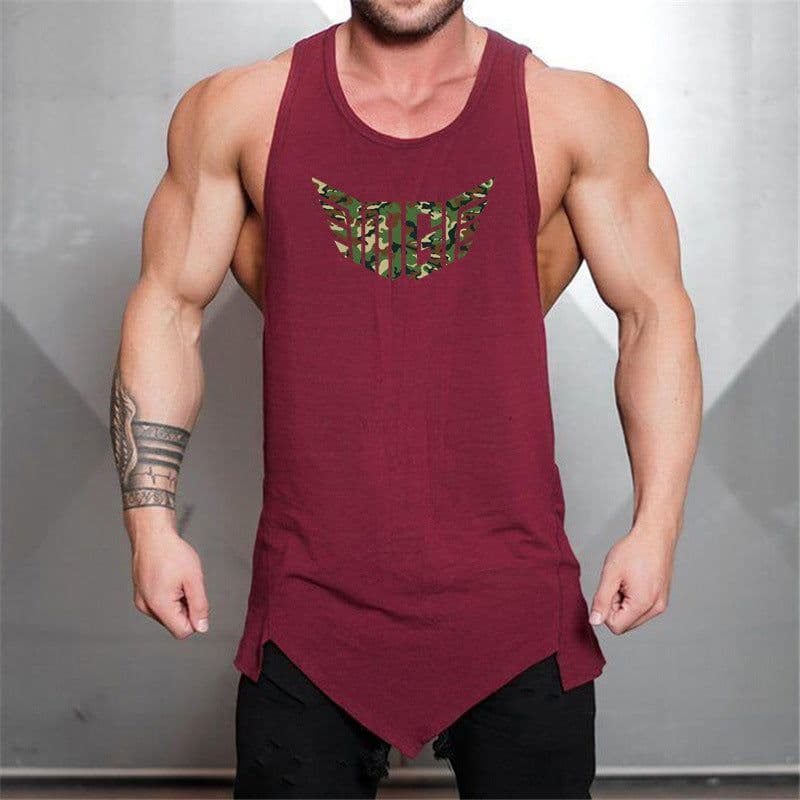 image-Camouflage Wings Muscle Men Sports Fitness Vest Casual Loose