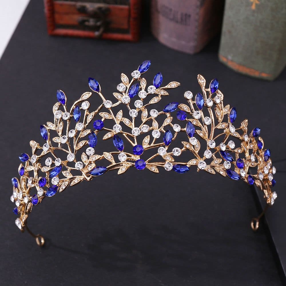 image-Vintage Rhinestone Headdress Crown Alloy Hair Accessories Stage Party Accessories