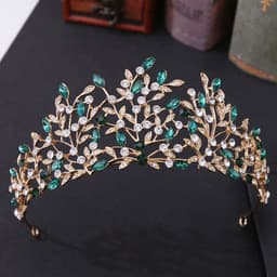 image-Vintage Rhinestone Headdress Crown Alloy Hair Accessories Stage Party Accessories
