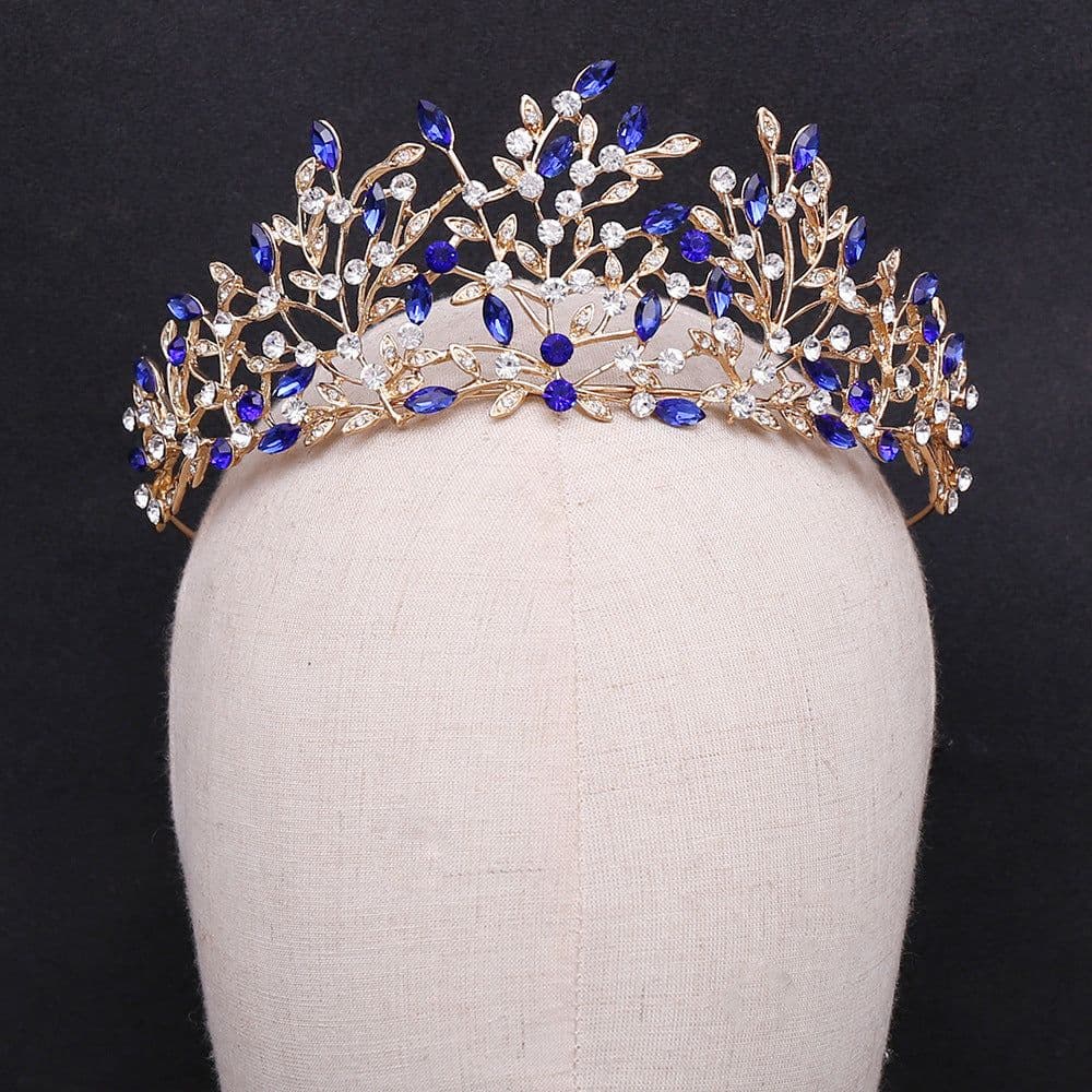 image-Vintage Rhinestone Headdress Crown Alloy Hair Accessories Stage Party Accessories