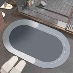image-Modern Simple Soft Diatom Ooze Floor Mat Bathroom Absorbent Easy-to-dry Foot Mat Bathroom Stain-resistant Non-slip Mat