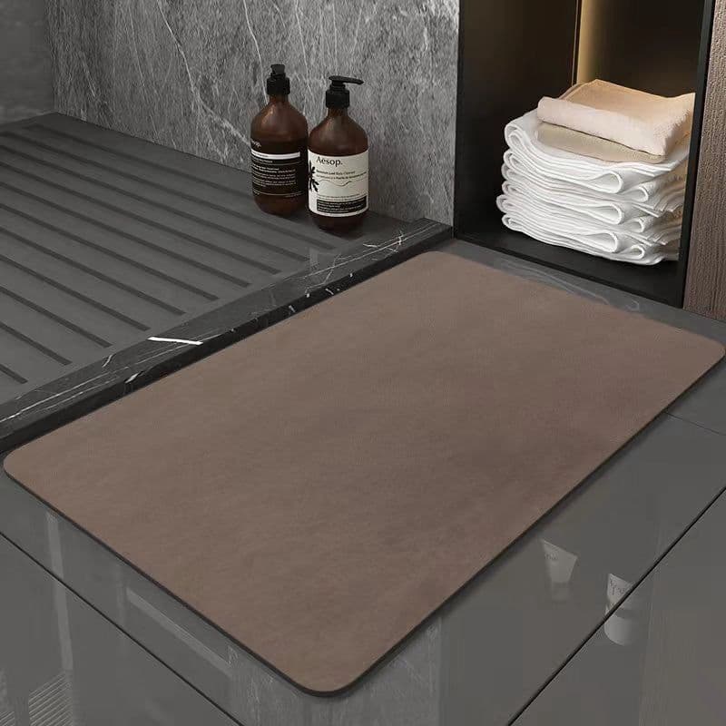image-Modern Simple Soft Diatom Ooze Floor Mat Bathroom Absorbent Easy-to-dry Foot Mat Bathroom Stain-resistant Non-slip Mat