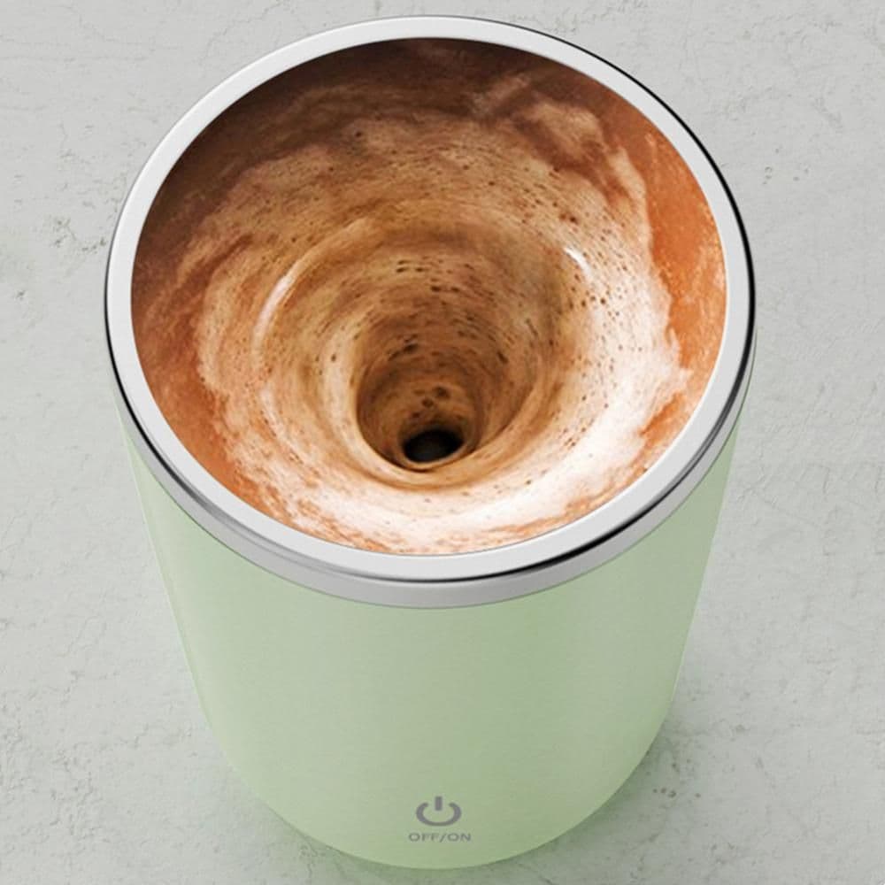 image-350ml Automatic Self Stirring Mug Coffee Milk Juice Mixing Cup Electric Stainless Steel Lazy Rotating Mug Magnetic Stirring Cup Kitchen Gadgets